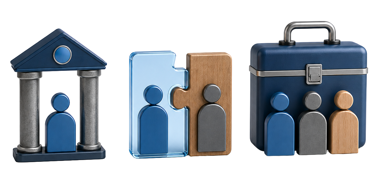 EnaGuard delivery approaches shown as institutional, co-source, and delivered operating models.