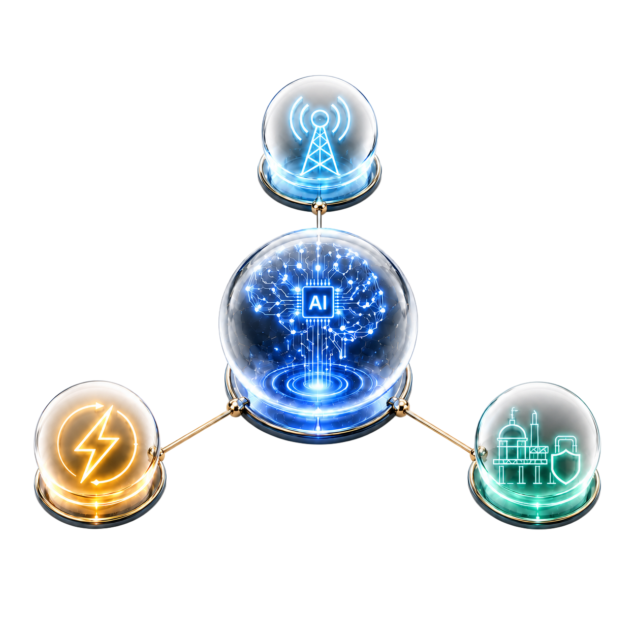 EnaGuard industry visual: Telecom, Energy, Critical Infrastructure